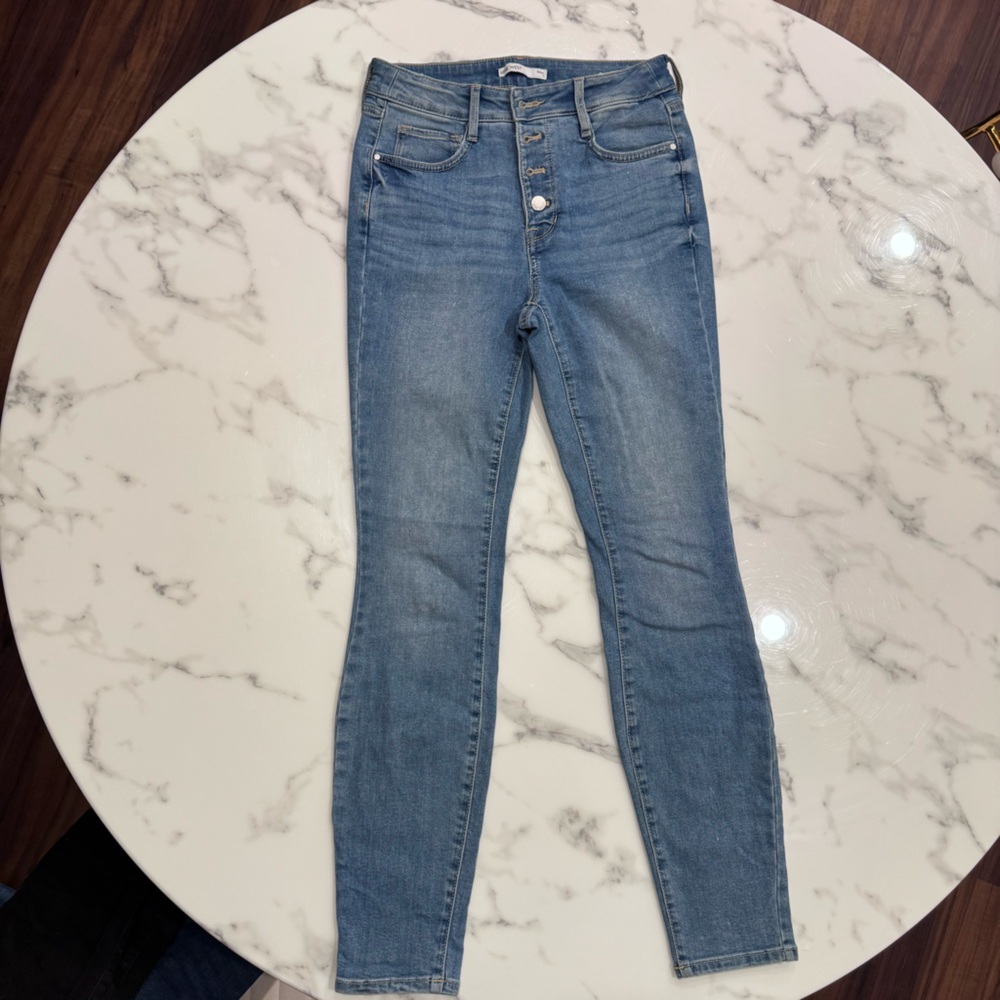 NINE WEST High Rise Sculpt Button-Fly Skinny Jeans, size 2